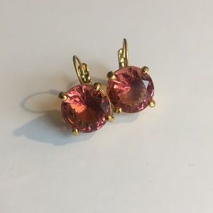Kate Spade Drop Gold/Pink Earrings